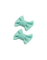 Turquoise Tide Bow Clips